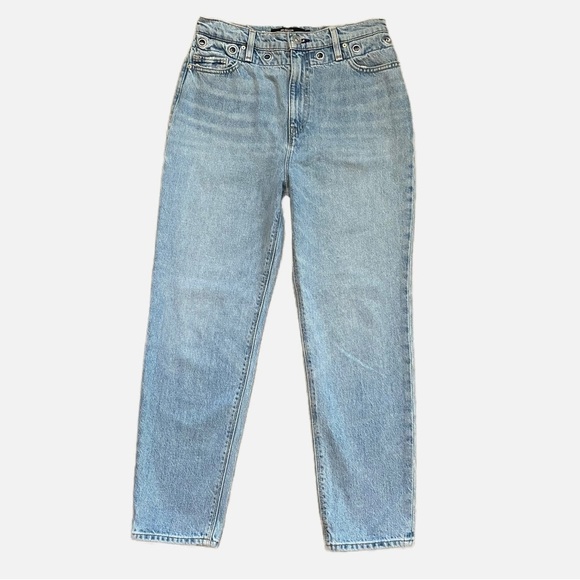 Hudson Jeans Elly High Rise Tapered Crop Denim Jeans In Skyline Size 25 - Picture 15 of 15